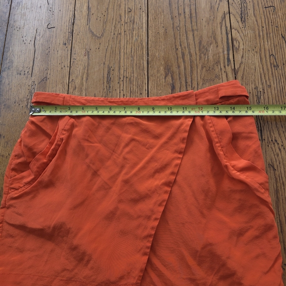 Jenni Kayne Orange Wrap Mini Skirt - Picture 4 of 6